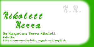 nikolett merra business card